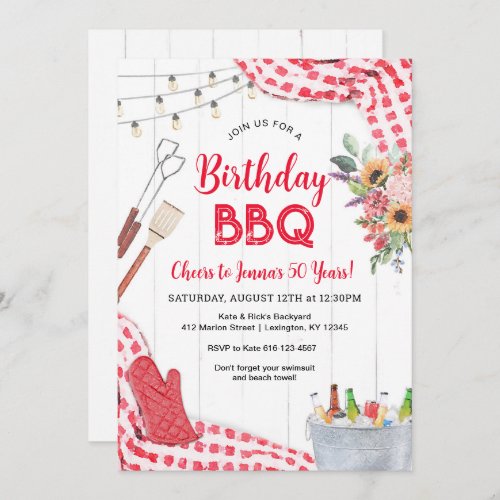 Birthday BBQ Invitation