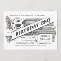 Birthday BBQ Invitations | Supreme Vintage