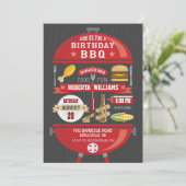 Birthday BBQ Party Invitation (Standing Front)