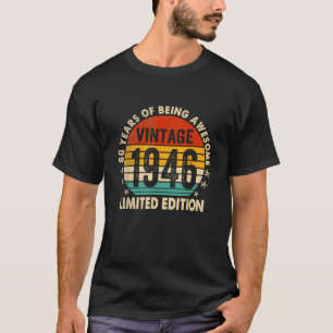 Birthday Bday Funny Vintage 1946 Men Women 80 Year T-Shirt