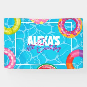 Birthday Bday Pool Party Banner