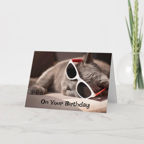 Birthday Be the Sunshine Fun Cat  Card