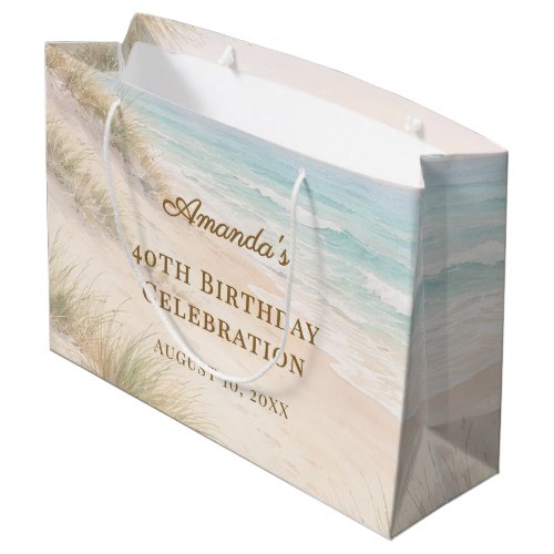 Birthday beach coastal large gift bag
