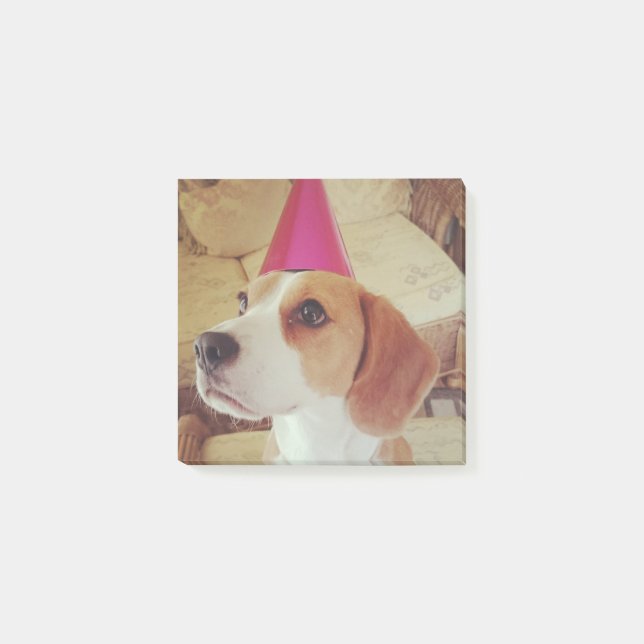 Birthday Beagle post it notes (Front)