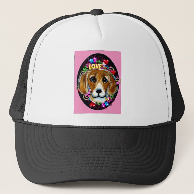 BIRTHDAY BEAGLE TRUCKER HAT (Front)