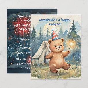 Birthday Bear Birthday Digital Download Invitation