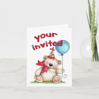 Birthday Bear - Invite