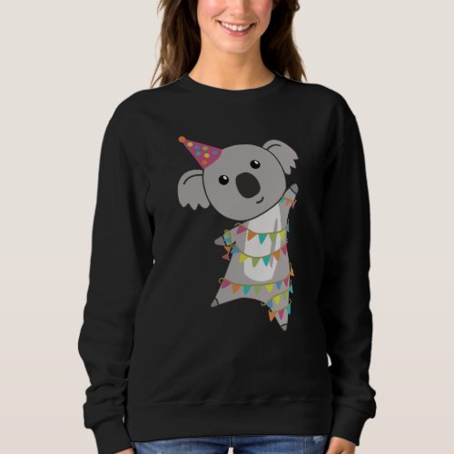 Birthday Bear Koala Bear Bear Garland Sweatshirt