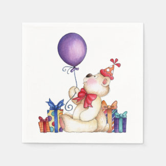Birthday Bear Paper Napkins