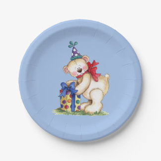 Birthday Bear Paper Plates
