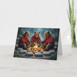 Birthday Bears Roasting Marshmallows Card