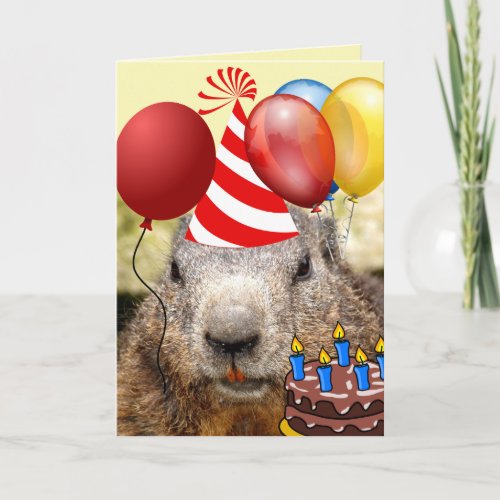 BIRTHDAY BEAVER FUNNY BIRTHDAY GREETING BIG CARDS