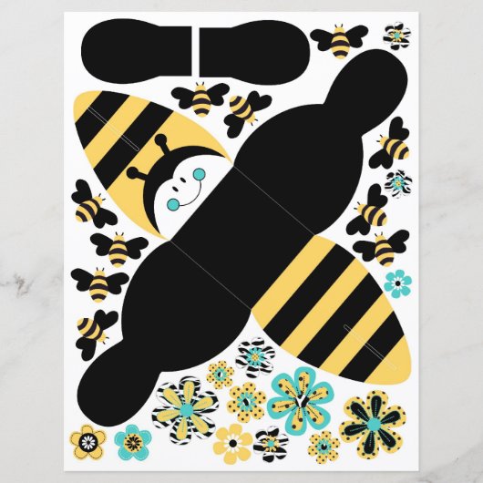 Birthday Bee Favor Box B (Front)