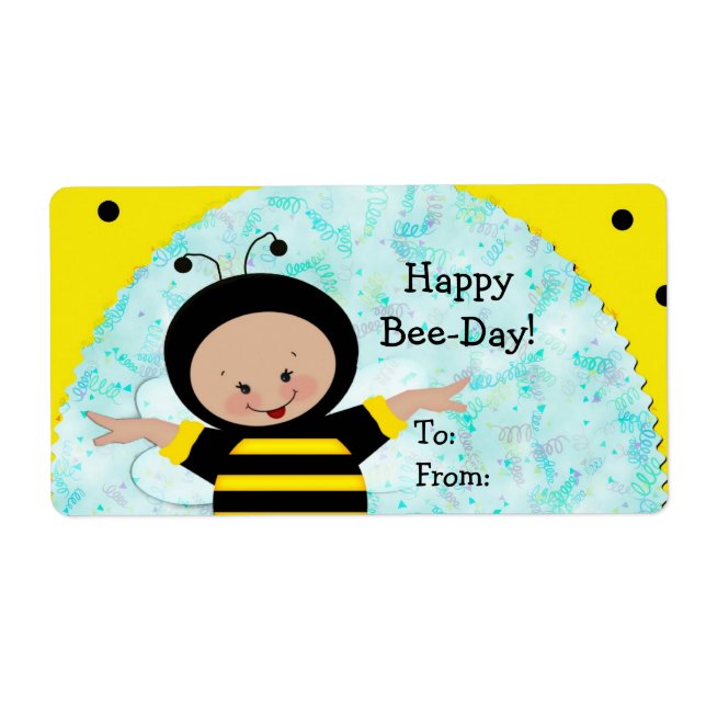 Birthday Bee Gift  Labels (Front)