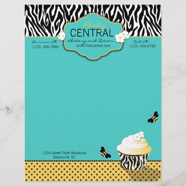 Birthday Bee Letterhead (Front)