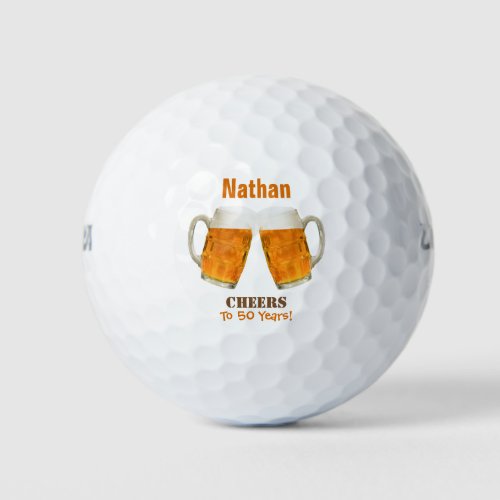 Birthday Beer Cheers Golf Balls