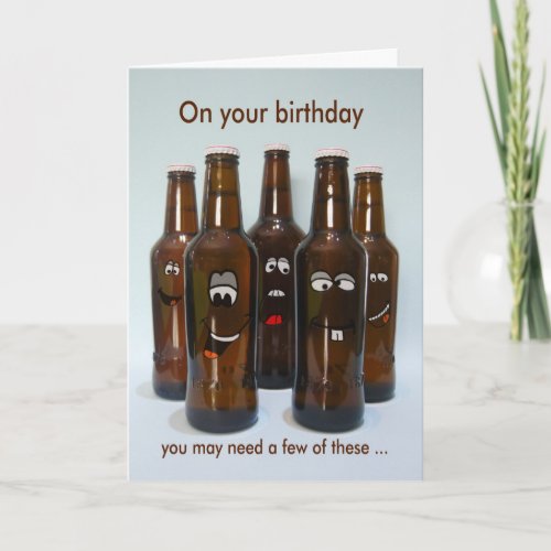 Birthday Beer Humor Getting Older Card
