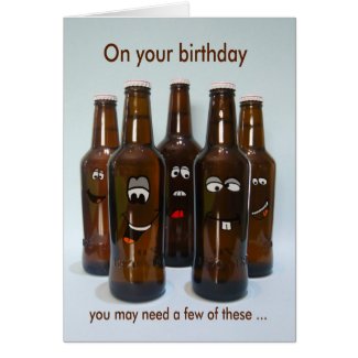 Birthday Beer Humor Getting Older Card
