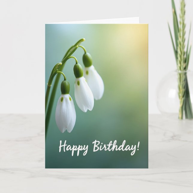 Birthday Bell Blossom Card (Front)