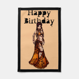 Birthday Belly Dancer Pennant