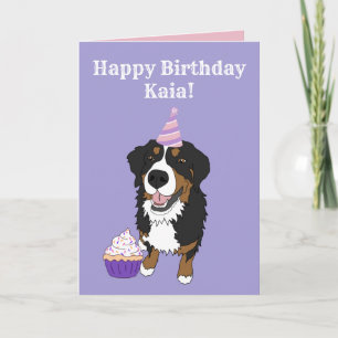 Birthday Bernese Mountain Dog Card