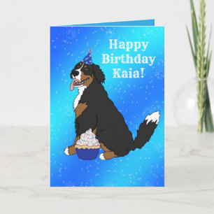 Birthday Bernese Mountain Dog  Card