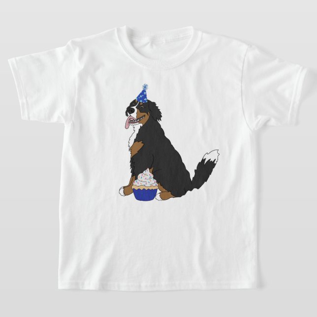 Birthday Bernese Mountain Dog   T-Shirt (Laydown)