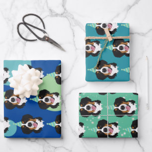 Birthday Bernese Mountain Dog Wrapping Paper Sheets