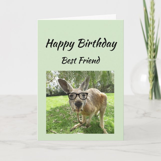 Birthday Best Friend Never Find Another Animal Fun Card (Front)