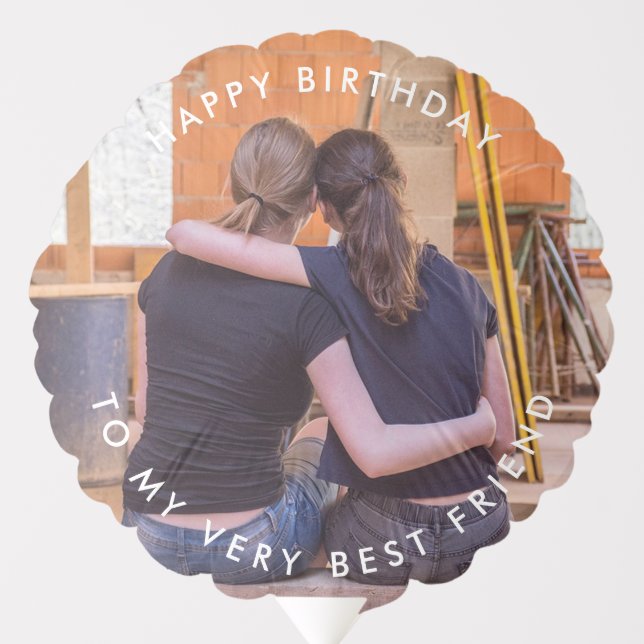 Birthday Best Friend Photo Custom Balloon (Front)