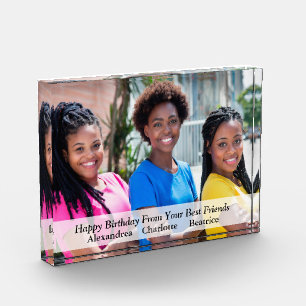 Birthday Best Friends Sisters Family Custom Photo Block