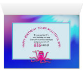 Birthday, BFF, FRIEND,  Humourous, Sassy Octopus (Inside Horizontal (Bottom))