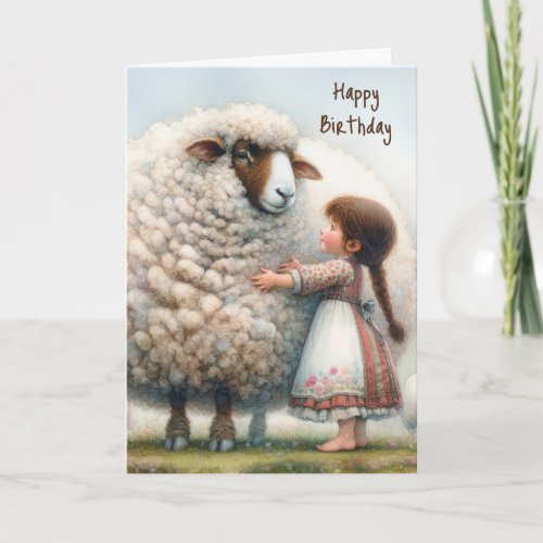 Birthday Big Ewe Watercolor Card