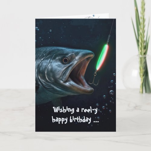 Birthday Big Fish with Neon Lure Card