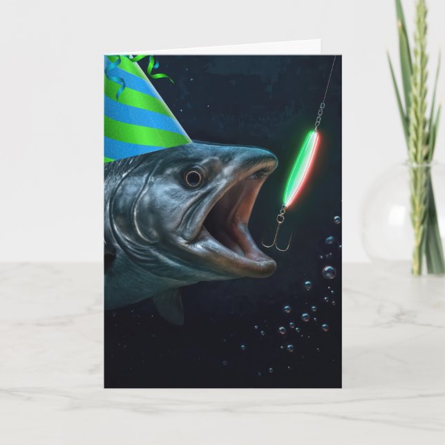 Birthday Big Fish with Neon Lure Card (Front)