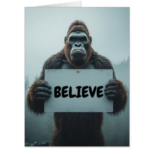BIRTHDAY BIGFOOT FUNNY BIG GIANT GREETING CARD