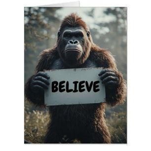 BIRTHDAY BIGFOOT FUNNY BIG GIANT GREETING CARD
