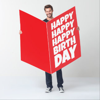 BIRTHDAY BIGGEST HUGE JUMBO GIANT GREETING CARD
