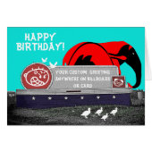 BIRTHDAY BILLBOARD CUSTOM W/ ELEPHANT DUCKS BIRD (Front Horizontal)