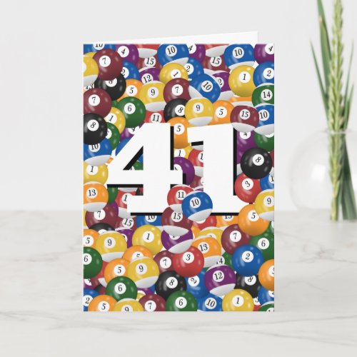 Birthday Billiard Balls For 41st Birthday