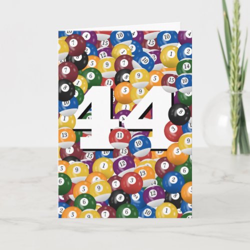 Birthday Billiard Balls For 44th Birthday