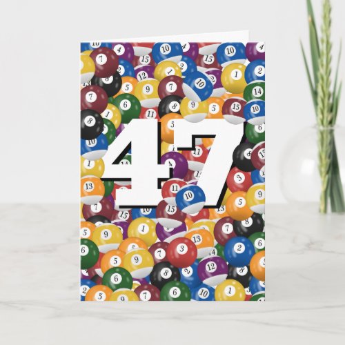 Birthday Billiard Balls For 47th Birthday