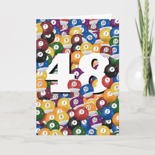 Birthday Billiard Balls For 48th Birthday