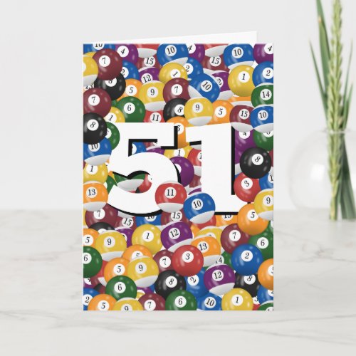 Birthday Billiard Balls For 51st Birthday