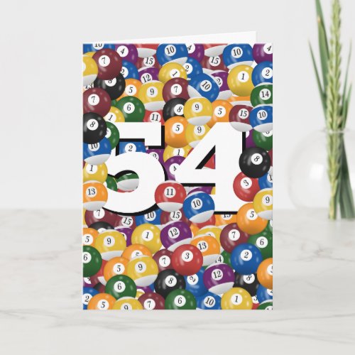 Birthday Billiard Balls For 54th Birthday