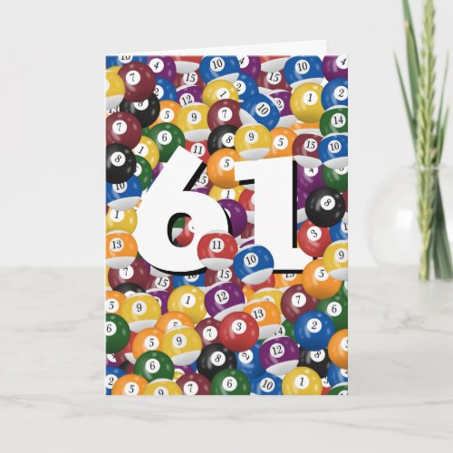 Birthday Billiard Balls For 61st Birthday