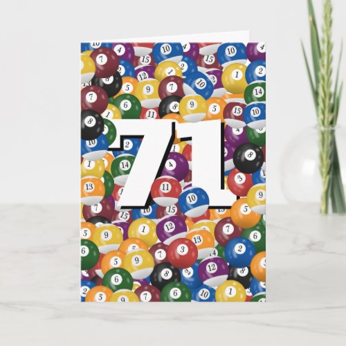 Birthday Billiard Balls For 71st Birthday