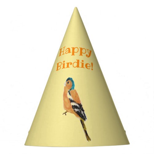 Birthday Bird Art Chaffinch Party Hat