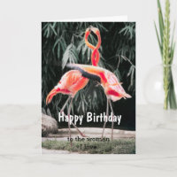 Birthday Bird Couple Woman I love Card