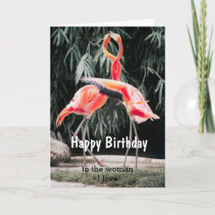 Birthday Bird Couple Woman I love Card